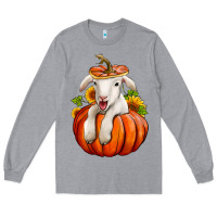 Heather Grey fall pumpkin lamb nancy cooper Long Sleeve Tee - NancyCooperArtShop