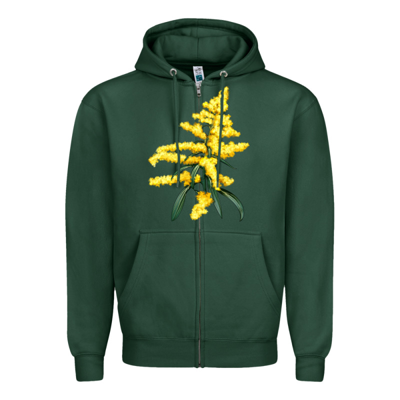 Botanical Goldenrod Illustrations Zipper Hoodie by LillyAllenDesigns | Teevron