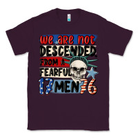 Plum we are not descended from a fearful me Classic Tee - MaliasSmallBusiness