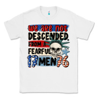 White we are not descended from a fearful me Classic Tee - MaliasSmallBusiness