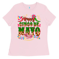 Bubblegum Pink happy cinco de mayo Ladies Tee - CTS Tumbler Store