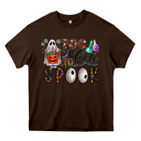 Chocolate Brown too cute to spook Heavy Core Tee - CowhideDigitalArt