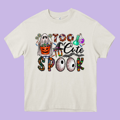Too Cute To Spook Heavy Core Tee Designed By Cowhidedigitalart