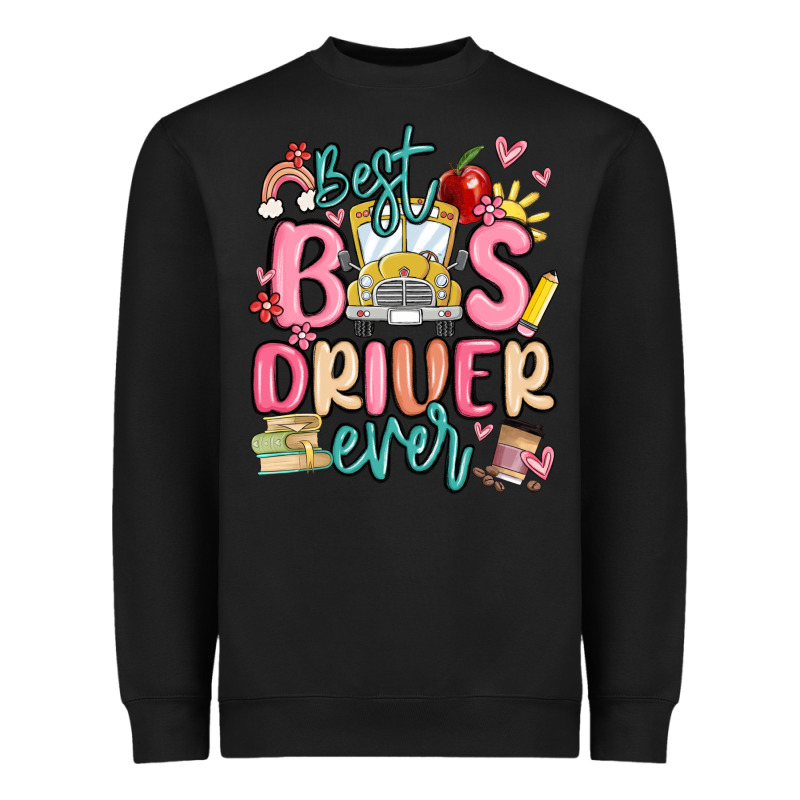 Best Bus Driver Ever Heavyweight Sweatshirt by MaliasSmallBusiness | Teevron