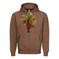 Chestnut Croton Zipper Hoodie - LillyAllenDesigns