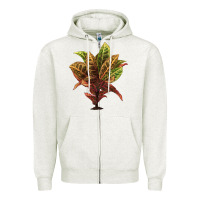 Oatmeal Heather Croton Zipper Hoodie - LillyAllenDesigns
