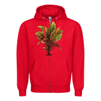 Red Croton Zipper Hoodie - LillyAllenDesigns
