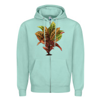 Seafoam Croton Zipper Hoodie - LillyAllenDesigns