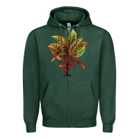 Sports Green Croton Zipper Hoodie - LillyAllenDesigns