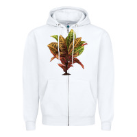White Croton Zipper Hoodie - LillyAllenDesigns