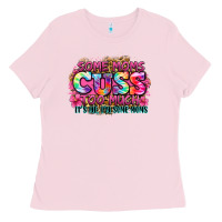 Bubblegum Pink some moms cuss too much it's me i'm some moms Ladies Tee - Zillion Design Studio