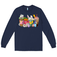 Navy Easter coffee cups Long Sleeve Tee - NancyCooperArtShop