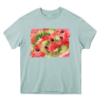 Arona watermelon strawberry kiwi background Heavy Core Tee - BarkalooDesign