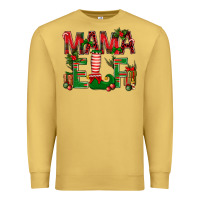 Antique Gold Christmas Mama Elf Premium Sweatshirt - NancyCooperArtShop