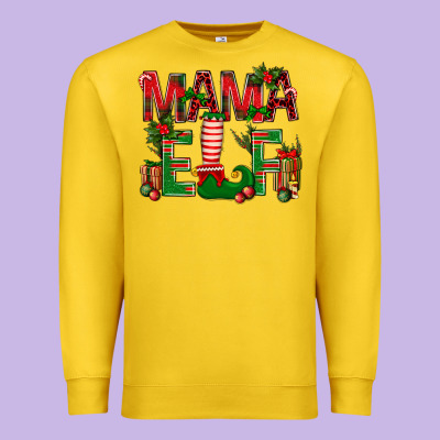 Christmas Mama Elf Premium Sweatshirt Designed By Nancycooperartshop