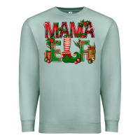 Seafoam Christmas Mama Elf Premium Sweatshirt - NancyCooperArtShop
