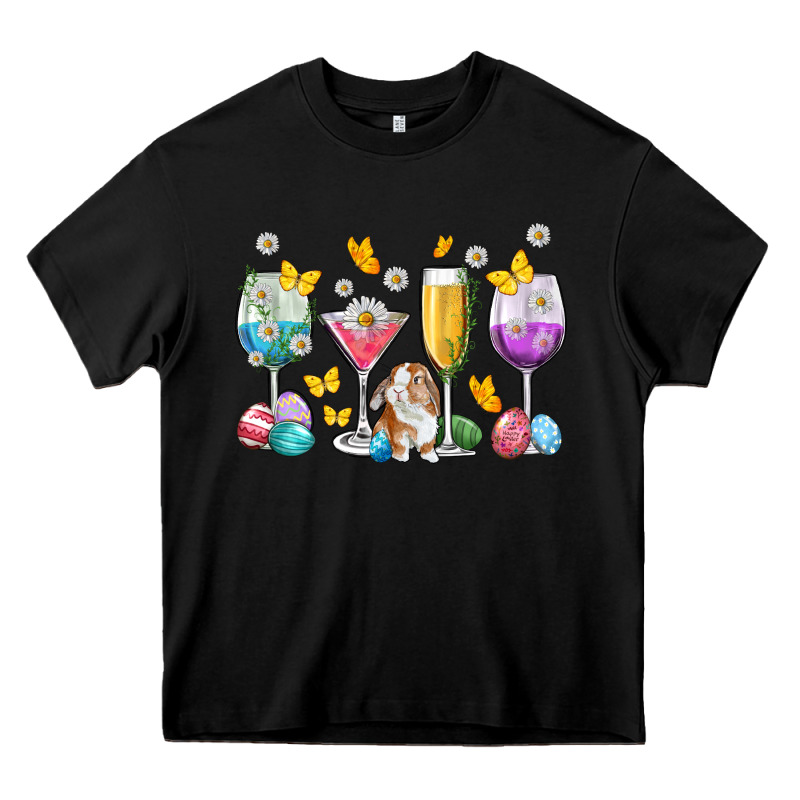 Easter Wine Glasses Easter Day Heavy Core Tee by Neo Western | Teevron