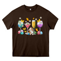 Chocolate Brown Easter wine glasses Easter Day Heavy Core Tee - Neo Western