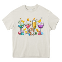 Cream Easter wine glasses Easter Day Heavy Core Tee - Neo Western