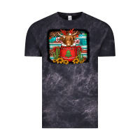 Cloud Black hot coco christmas highland cow with background Vintage Tee - Jasminsmagicworld