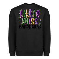 Black little miss mardi gras Heavyweight Sweatshirt - MaliasSmallBusiness