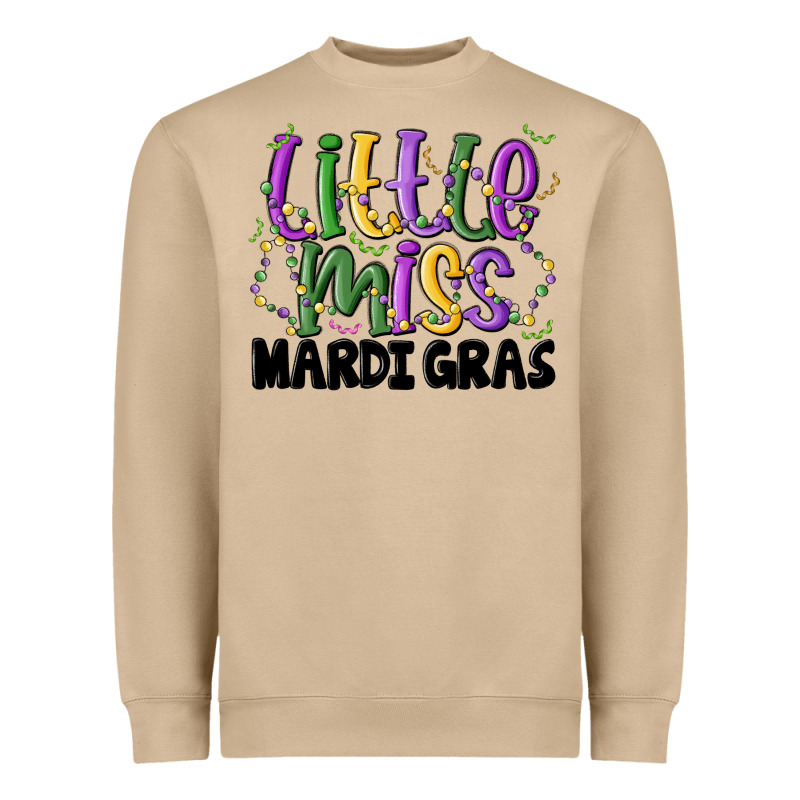 Little Miss Mardi Gras Heavyweight Sweatshirt by MaliasSmallBusiness | Teevron