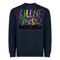Navy little miss mardi gras Heavyweight Sweatshirt - MaliasSmallBusiness
