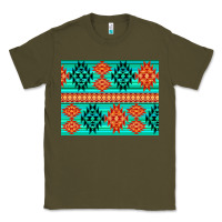 Army Green aztec pattern background 3200x2400 Classic Tee - AdoDesignShop