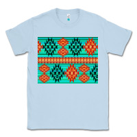Dusty Blue aztec pattern background 3200x2400 Classic Tee - AdoDesignShop