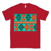 Red aztec pattern background 3200x2400 Classic Tee - AdoDesignShop