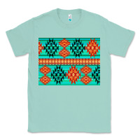 Seafoam aztec pattern background 3200x2400 Classic Tee - AdoDesignShop
