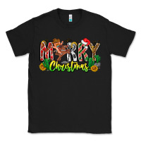 Black Merry Christmas Classic Tee - CowhideDigitalArt