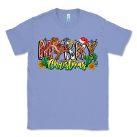 Colony Blue Merry Christmas Classic Tee - CowhideDigitalArt
