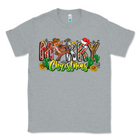 Heather Grey Merry Christmas Classic Tee - CowhideDigitalArt