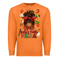 Carrot santa's favorite para afro messy bun Premium Sweatshirt - texasbilliewilder