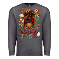 Charcoal Heather santa's favorite para afro messy bun Premium Sweatshirt - texasbilliewilder