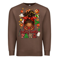 Chestnut santa's favorite para afro messy bun Premium Sweatshirt - texasbilliewilder