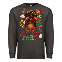Smoke santa's favorite para afro messy bun Premium Sweatshirt - texasbilliewilder