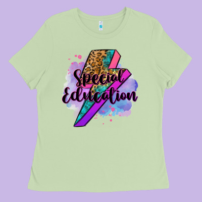 Special Eduation Teacher Lightning Bolt Ladies Tee Designed By Zillion Design Studio