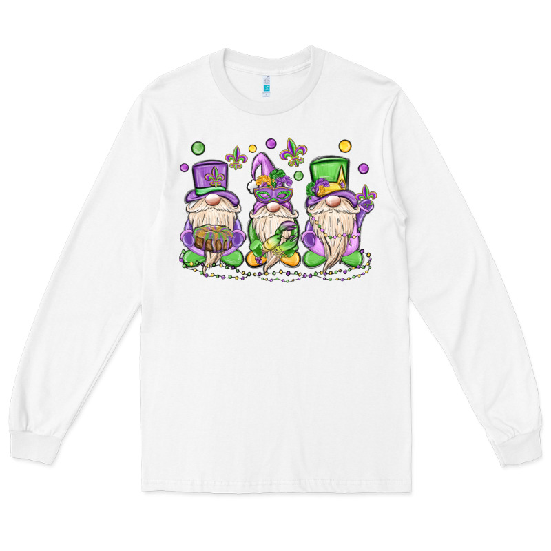 Mardi Gras Gnomes Long Sleeve Tee by MaliasSmallBusiness | Teevron