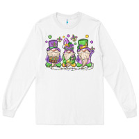 White mardi gras gnomes Long Sleeve Tee - MaliasSmallBusiness