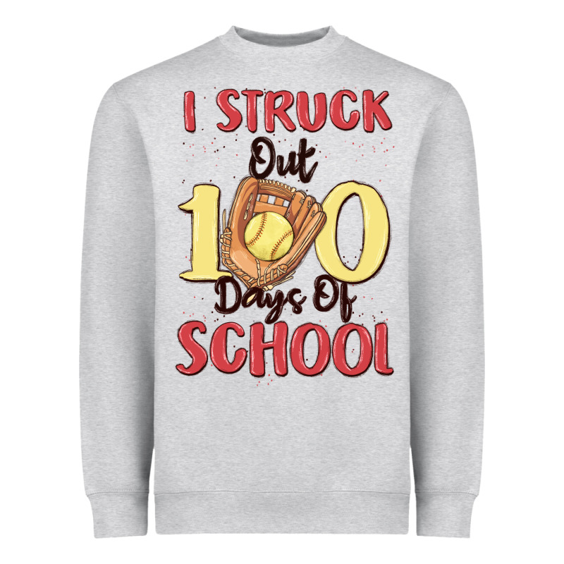 I Struck Out 100 Days Of School Heavyweight Sweatshirt by MaliasSmallBusiness | Teevron