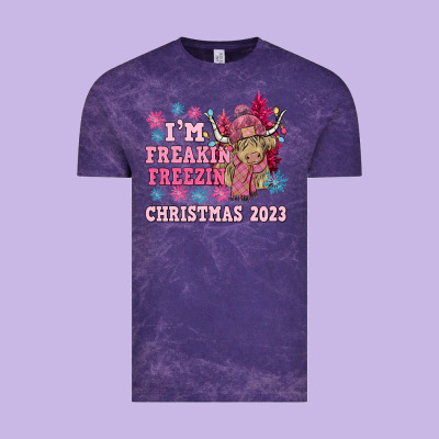 I'm Freakin Freezin Christmas 2023 Vintage Tee Designed By Nancycooperartshop