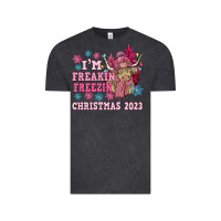 Vintage Black i'm freakin freezin christmas 2023 Vintage Tee - NancyCooperArtShop