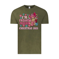 Vintage Olive i'm freakin freezin christmas 2023 Vintage Tee - NancyCooperArtShop