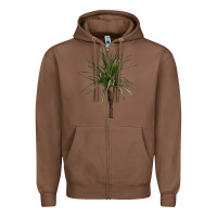 Chestnut Dracaena Marginata Zipper Hoodie - LillyAllenDesigns