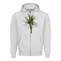 Dove Grey Dracaena Marginata Zipper Hoodie - LillyAllenDesigns