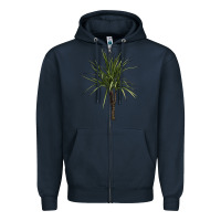 Navy Dracaena Marginata Zipper Hoodie - LillyAllenDesigns
