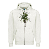 Oatmeal Heather Dracaena Marginata Zipper Hoodie - LillyAllenDesigns