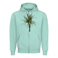 Seafoam Dracaena Marginata Zipper Hoodie - LillyAllenDesigns